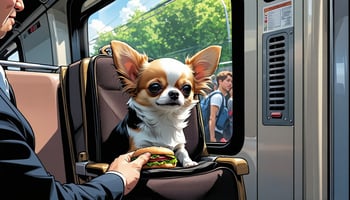 Chihuahua im Zug 